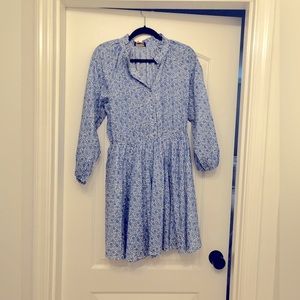 J. Crew ruffle collar mini dress in Liberty D’anjo Coast fabric